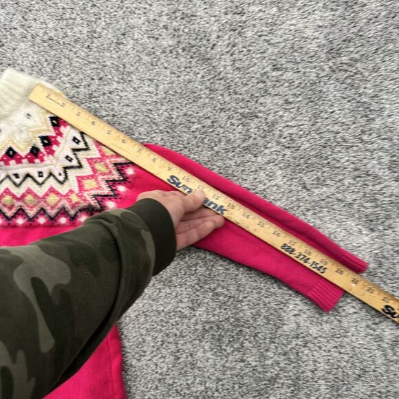 Gymboree Sweater Dress Girls 10 Fair Isle Yoke Winter Nordic Scandinavian Cozy - Picture 4 of 7